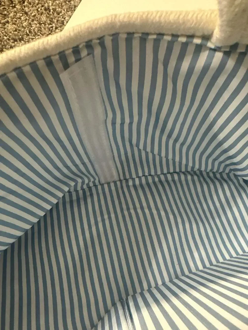 Luxury Little Blue Ombre Woven Rope Diaper Caddy Nursery Storage Basket